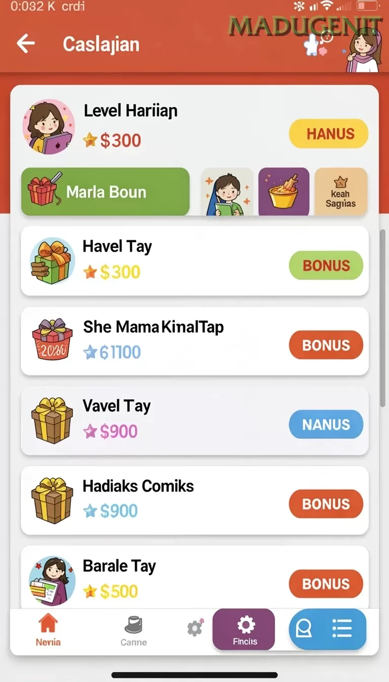 Cuplikan layar 666F — halaman utama